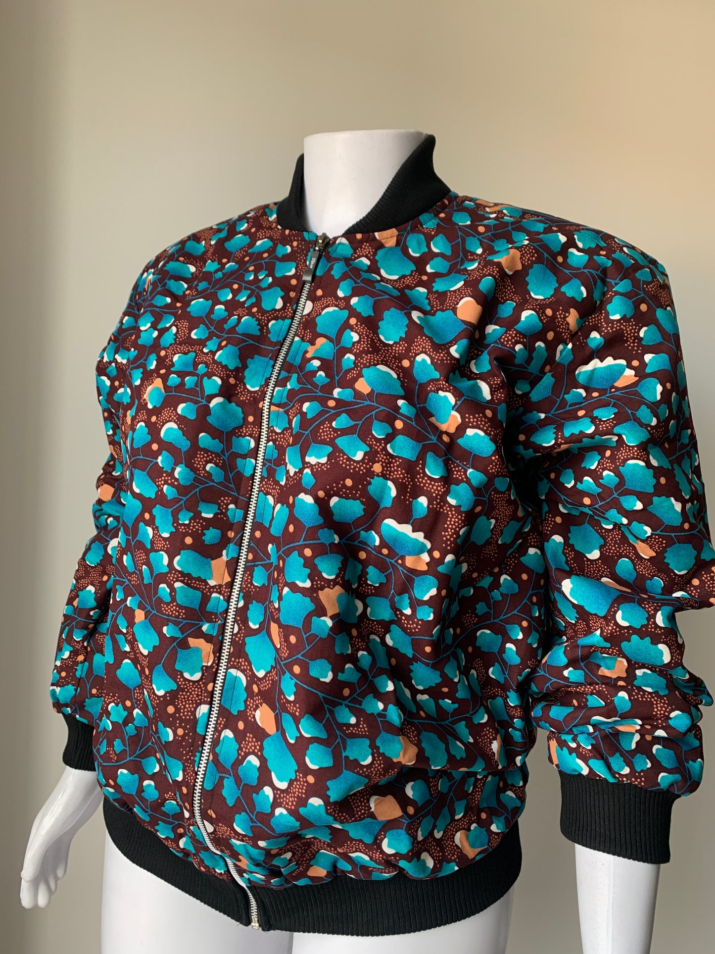 Ire African Print Bomber Jacket (No Pockets)