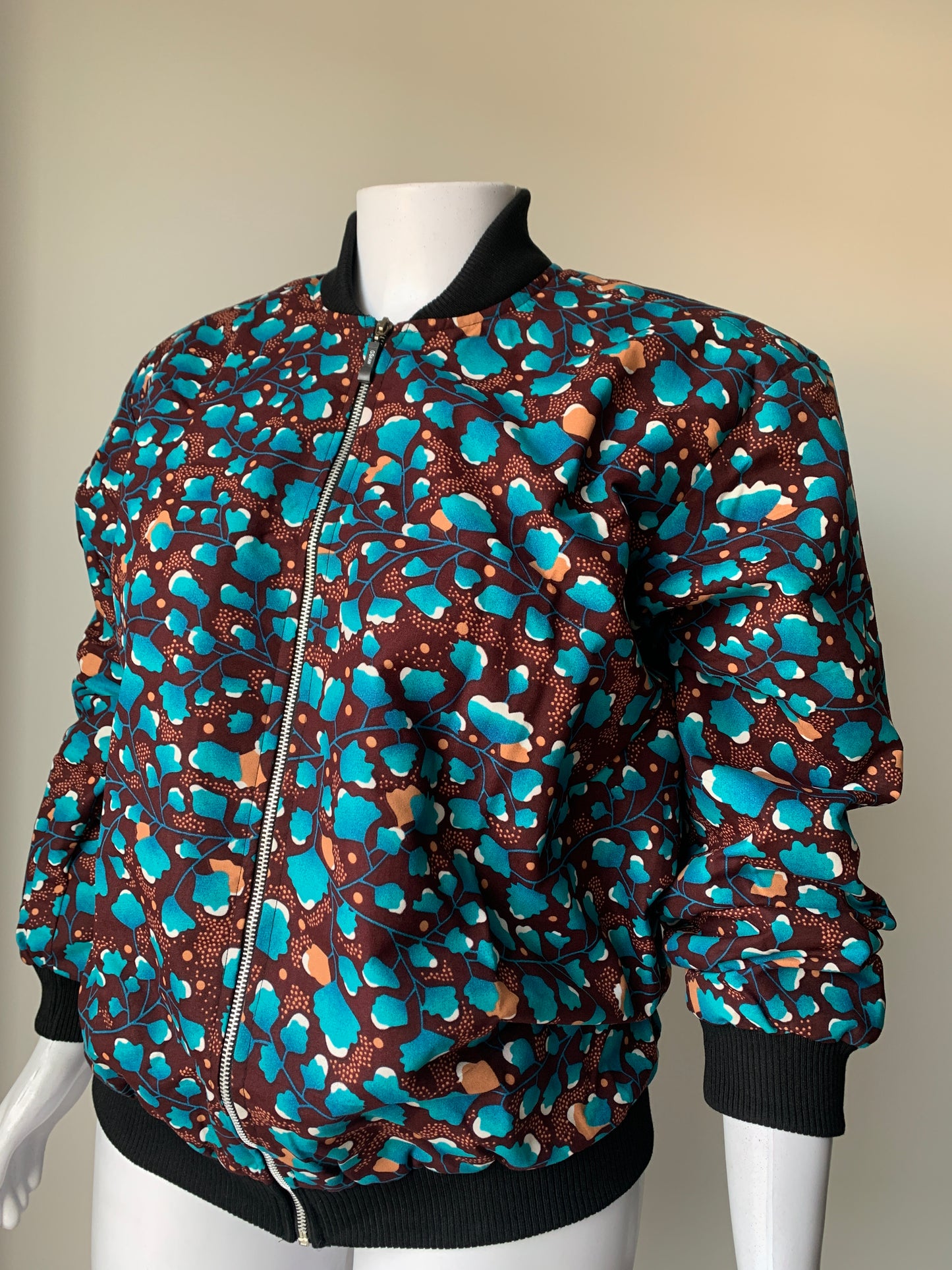 Ire African Print Bomber Jacket (No Pockets)