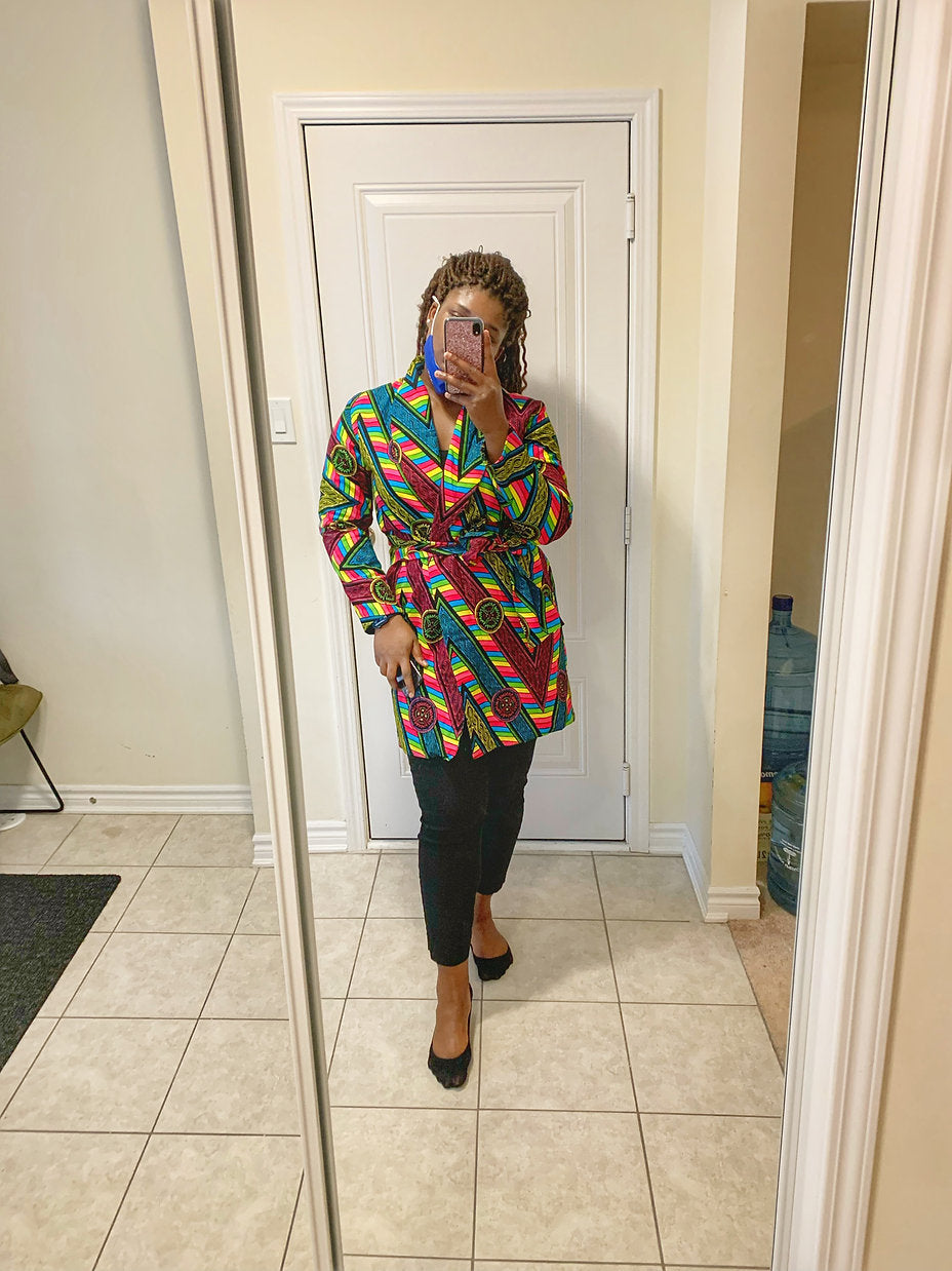 OLORI African Print Shawl Jacket