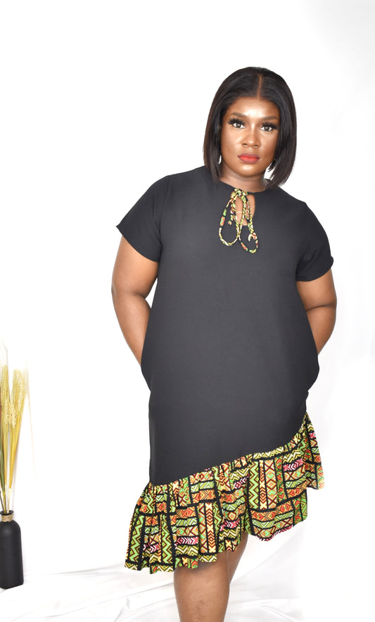 Amanda African Print Shift Dress