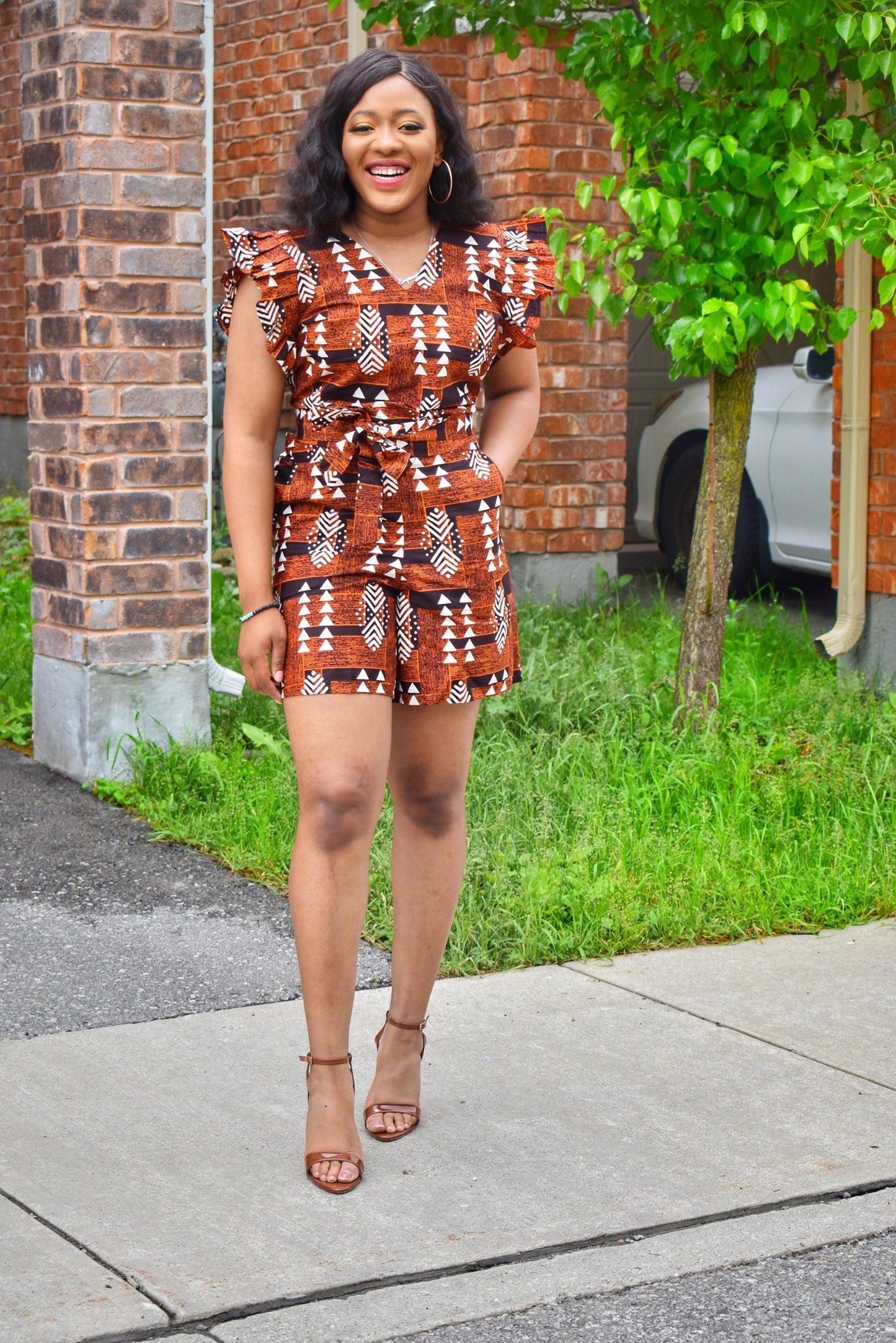 Olanna Co-ord Ankara Set (Brown)