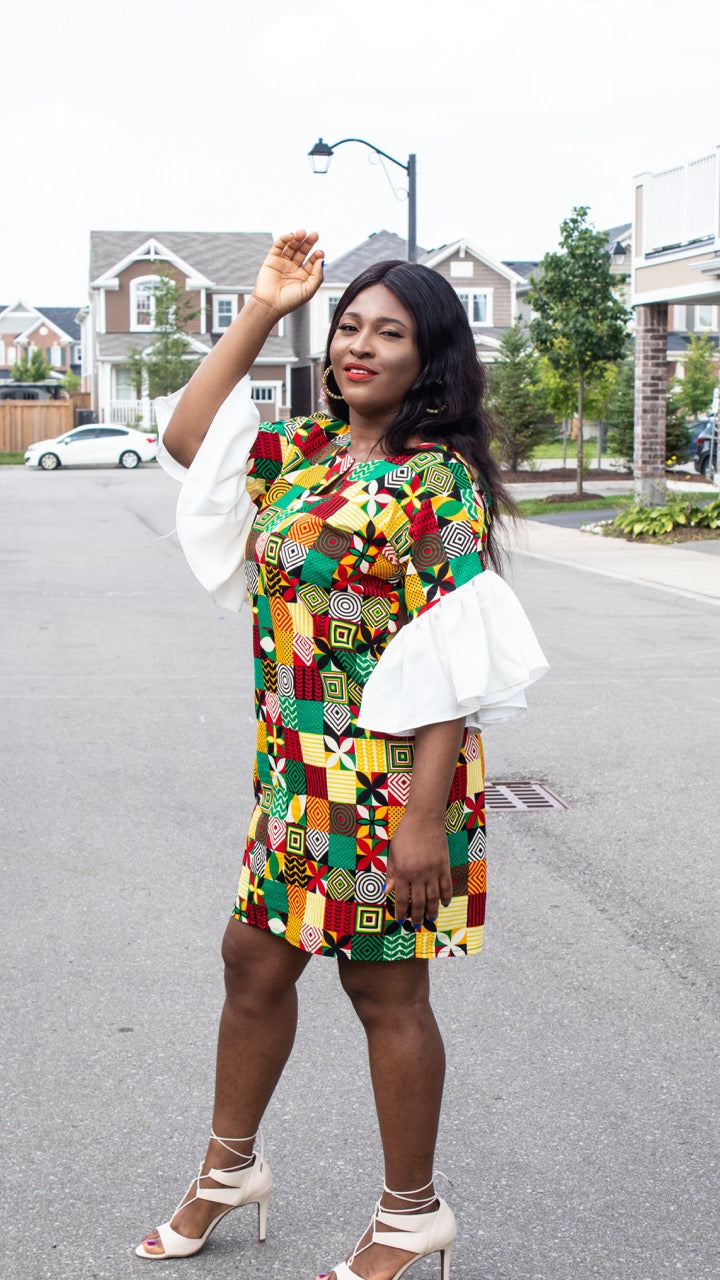 Ella African Print Dress