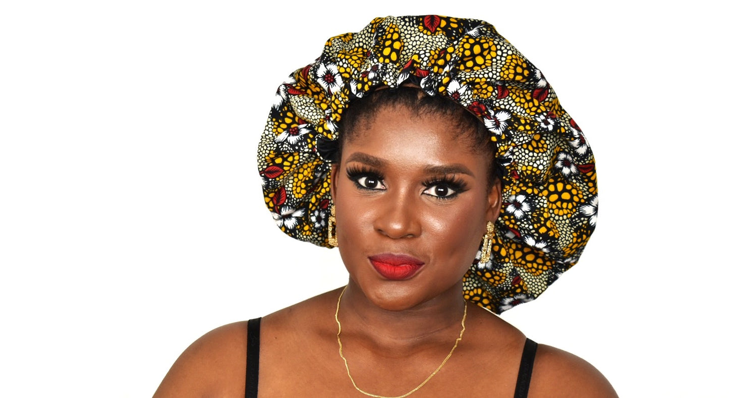 Uchy African Print Hair Bonnet