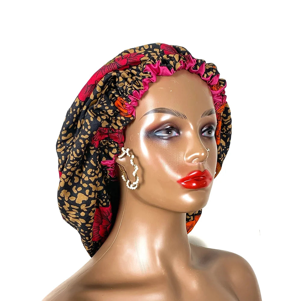 Ini African Print Hair Bonnet