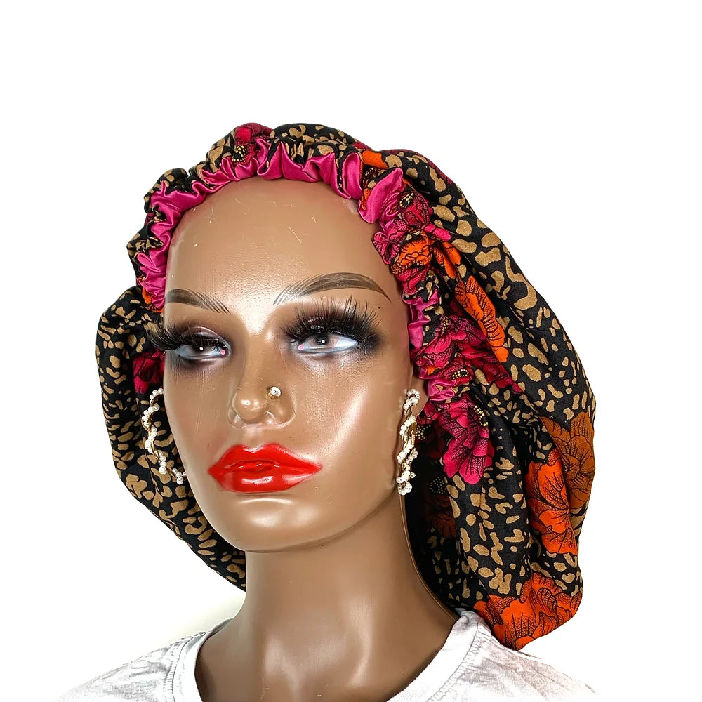 Ini African Print Hair Bonnet