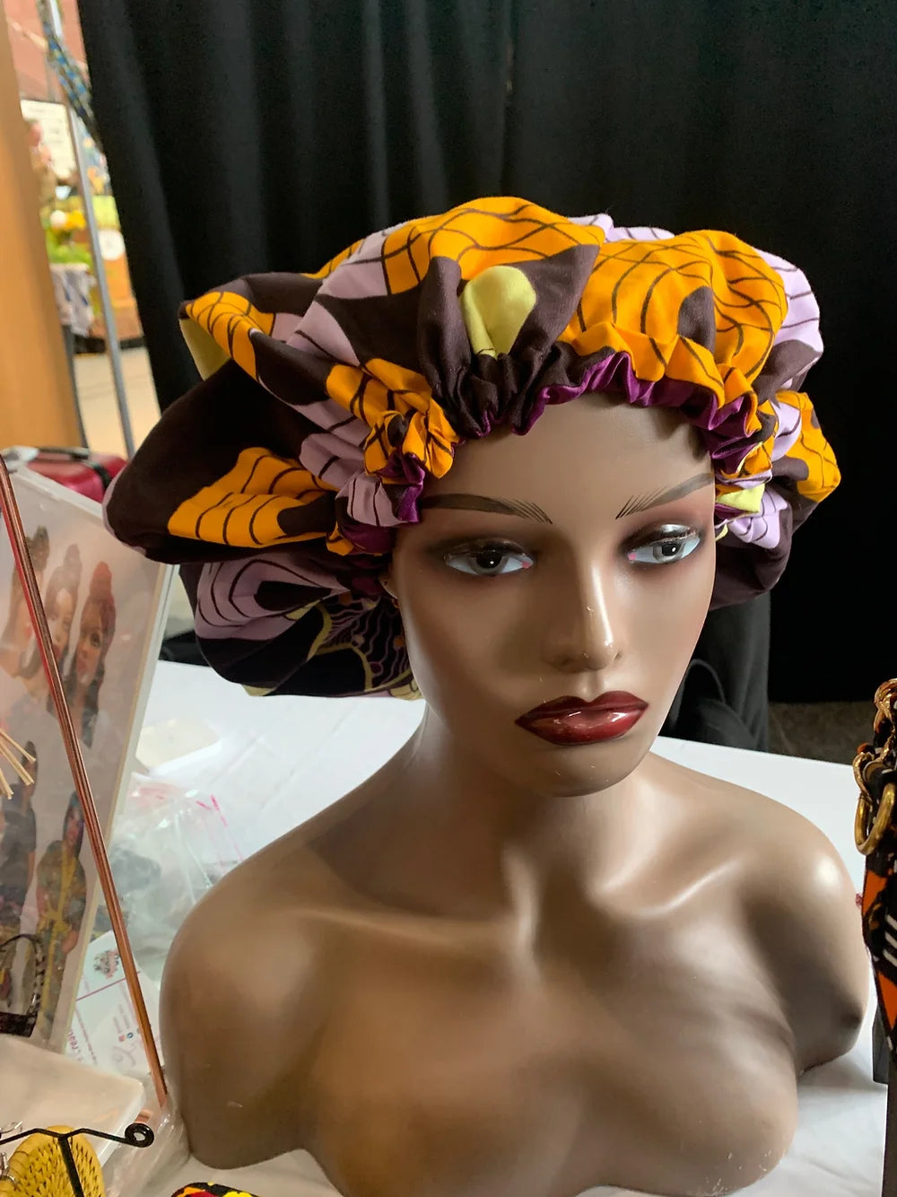 Ndole African Print Hair Bonnet