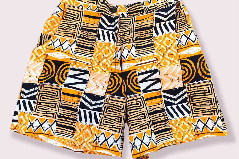 Nene Tribal Print Shorts (Yellow)