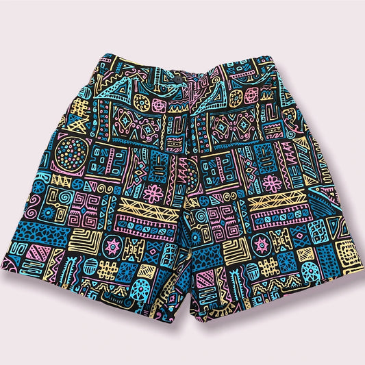 Nene Tribal Print Shorts (Blue)