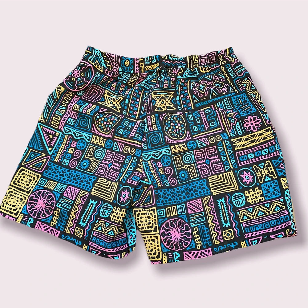 Nene Tribal Print Shorts (Blue)