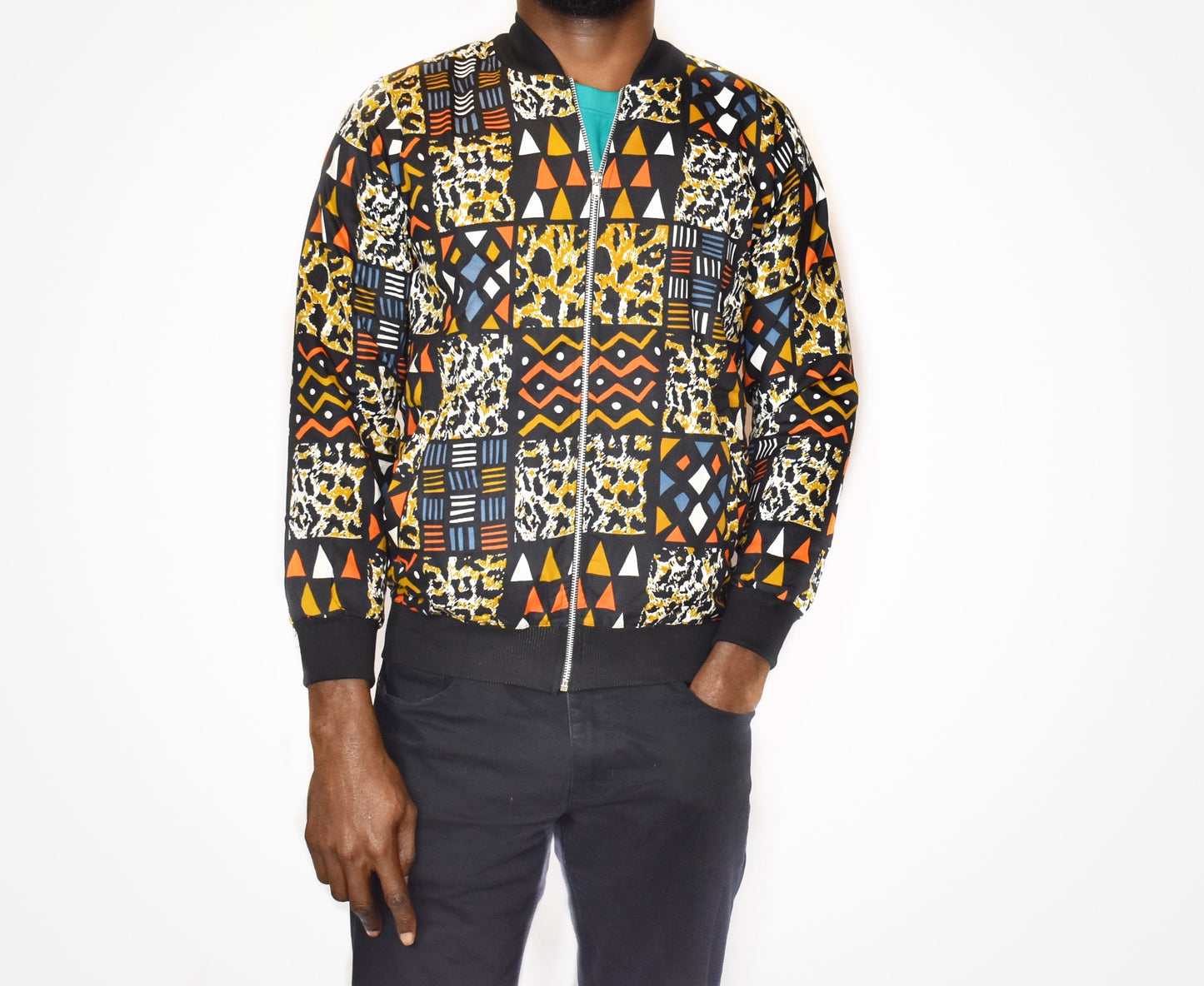 Nika African Print Bomber Jacket