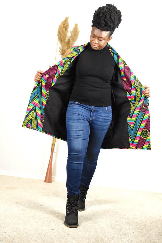 OLORI  African Print Shawl Jacket