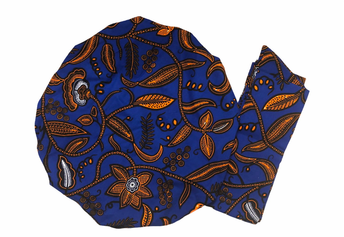 African Print Hair Bonnet With Scarf