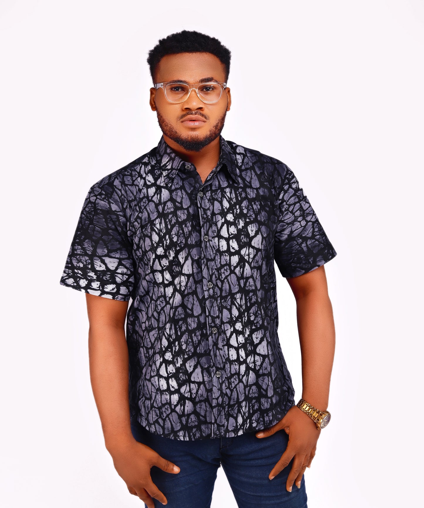 Riel African Print Men's Shirt