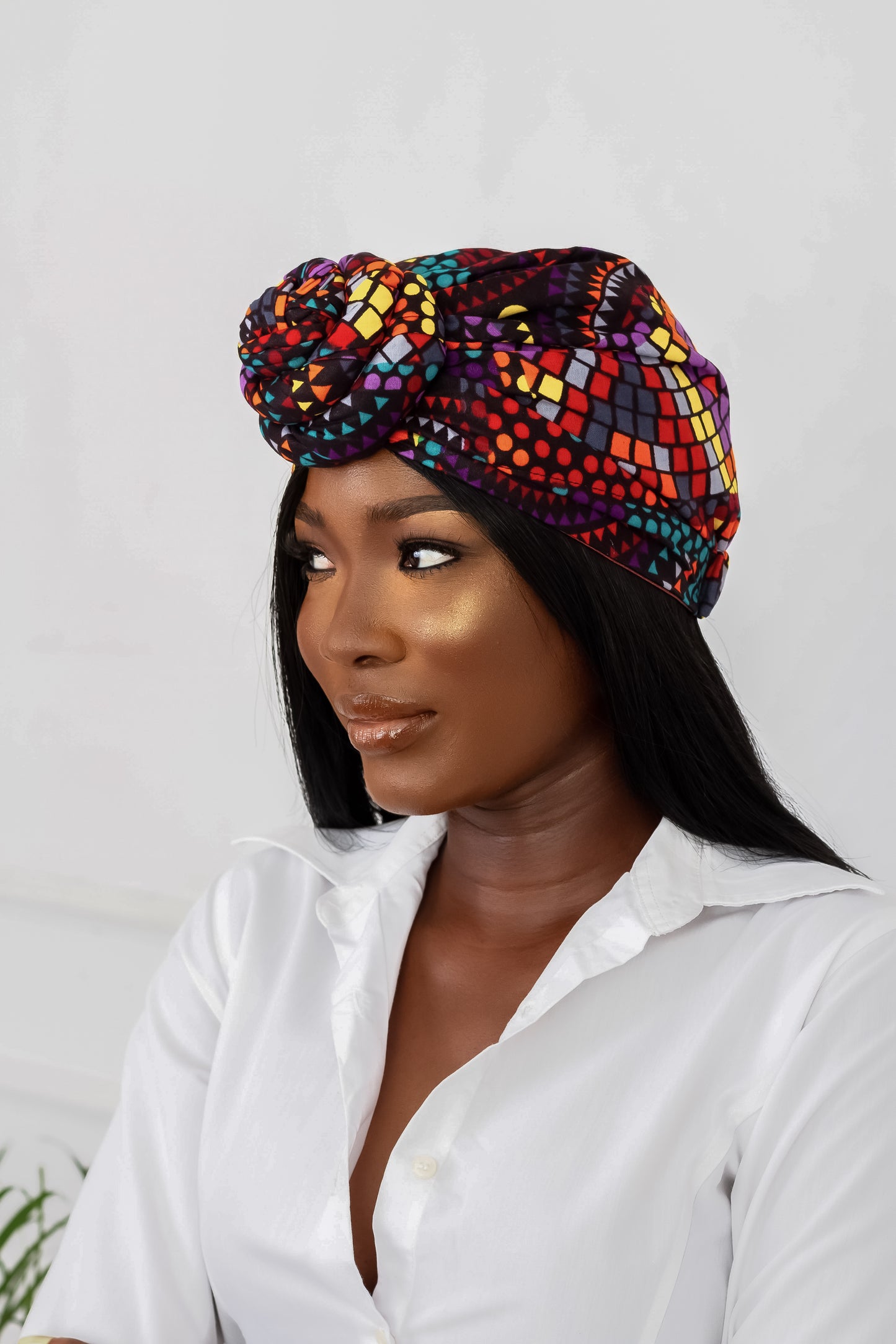 Uke Pre-Tied Satin Lined Headwrap