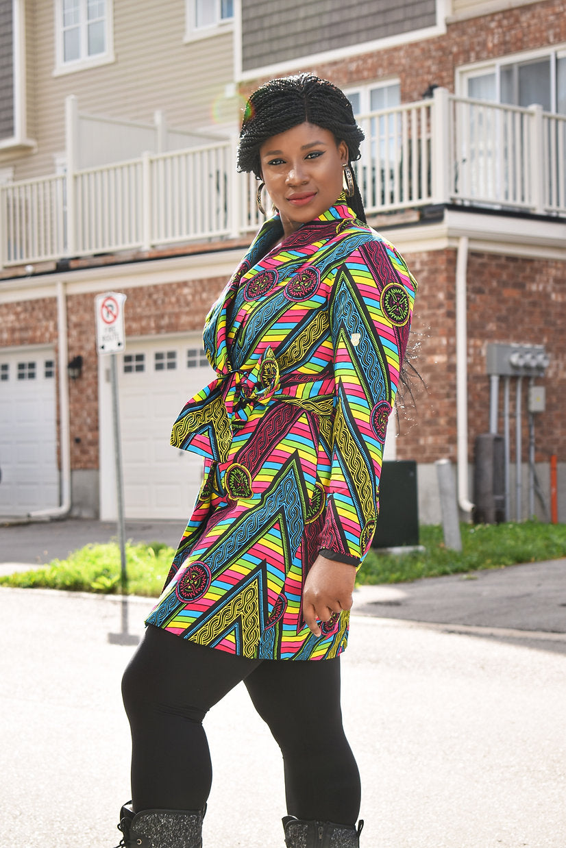 OLORI  African Print Shawl Jacket