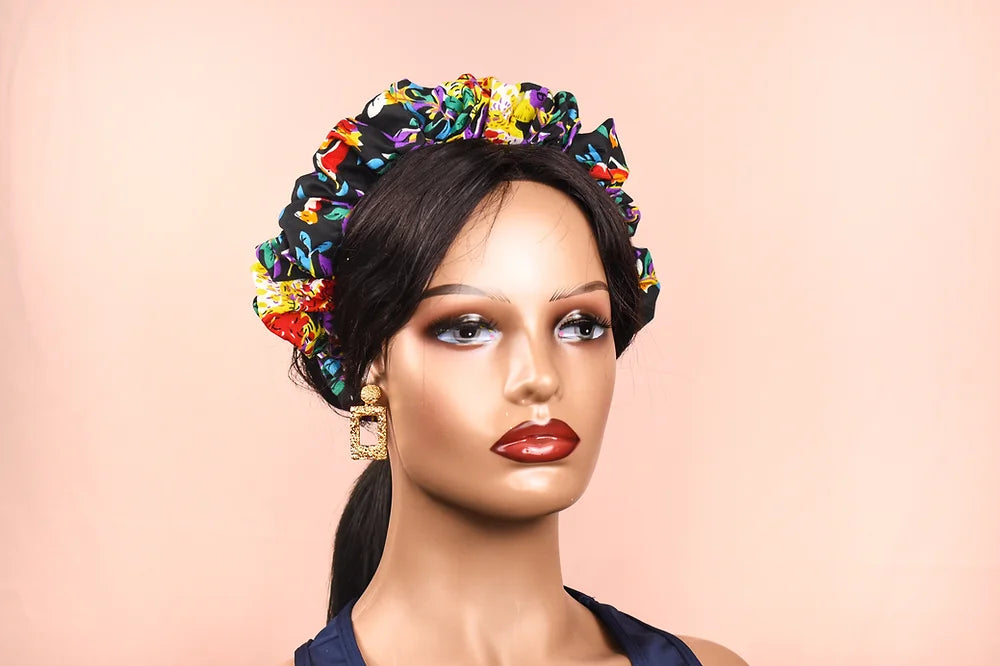 Ankara Ruffled Satin Headband