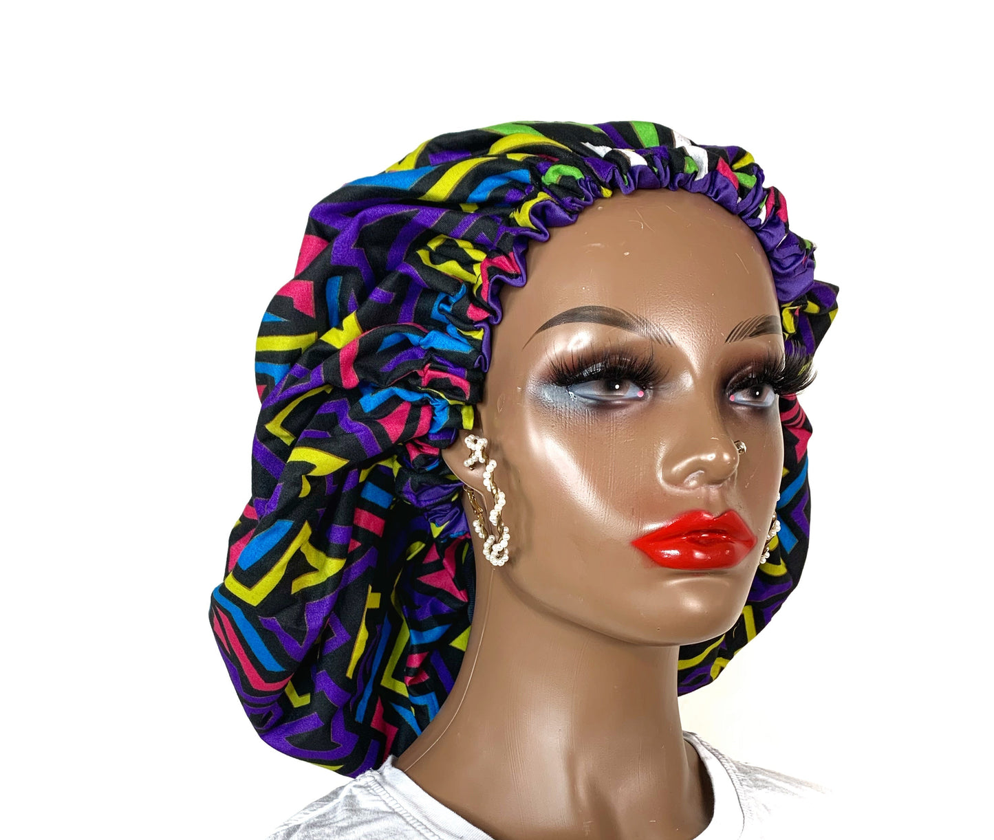 Ore African Print Hair Bonnet