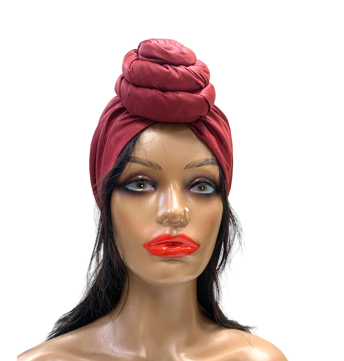 Plain-Coloured Pre-Tied Head Wrap